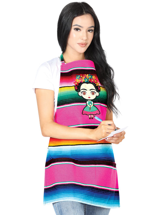 Artisanal Mexican Zarape Apron 100% Acrylan Multicolor 603573