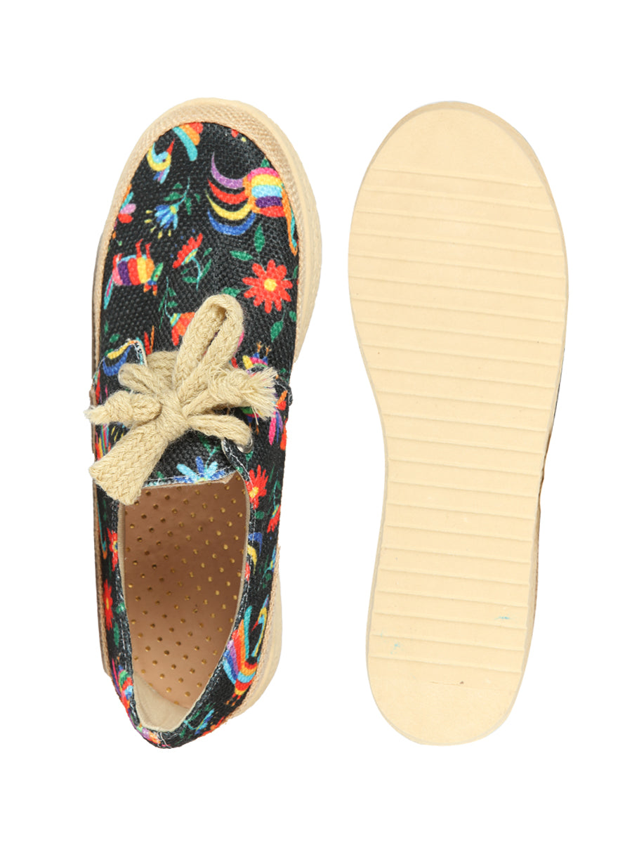 Mexican Artisanal Yute Tennis 50% Cotton, 50% Polyester  Multicolor 603958