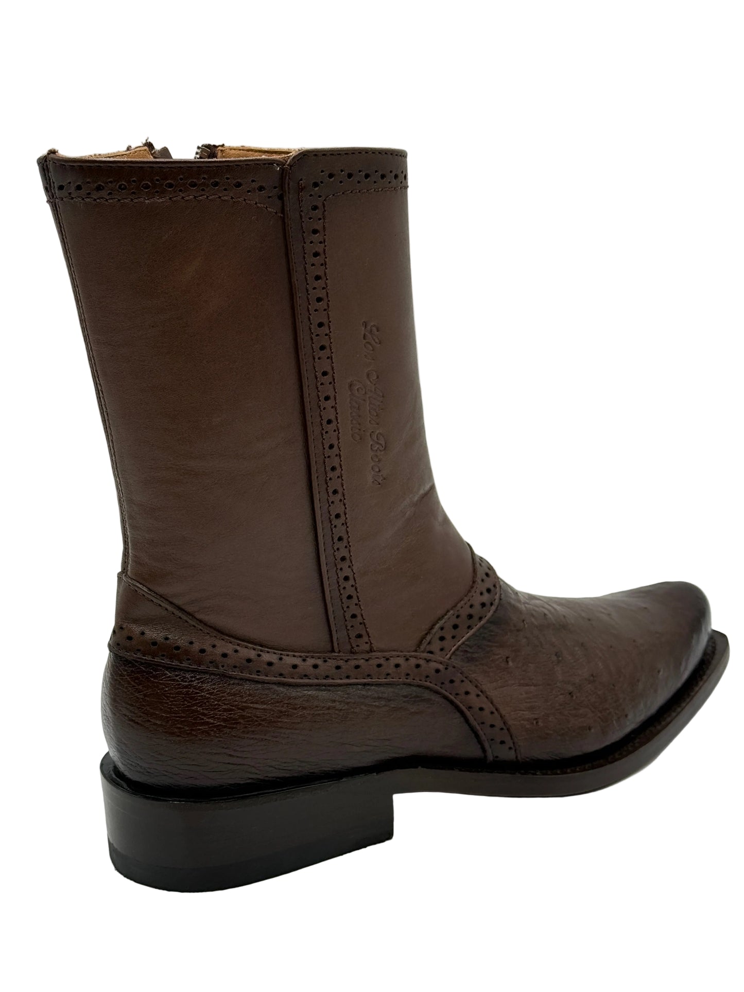 Los Altos low shaft Milan  toe smooth ostrich 78B19716 faded brown