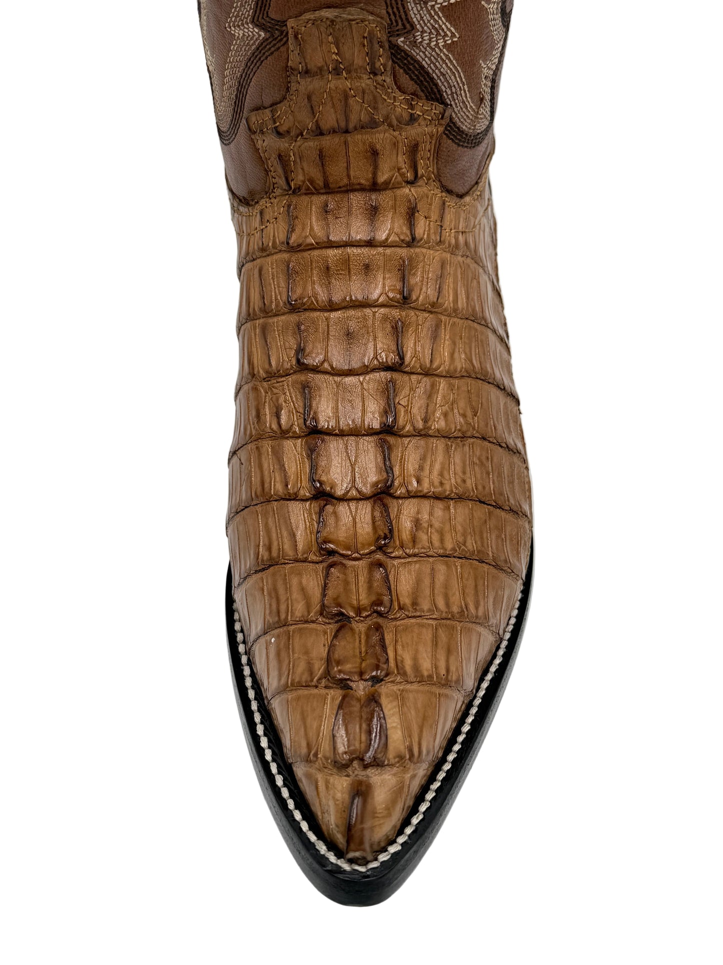 Exotic Caiman Tail Cowboy Boots – Marron Mapple  | Handcrafted Exotic Leather |  Hector Boots