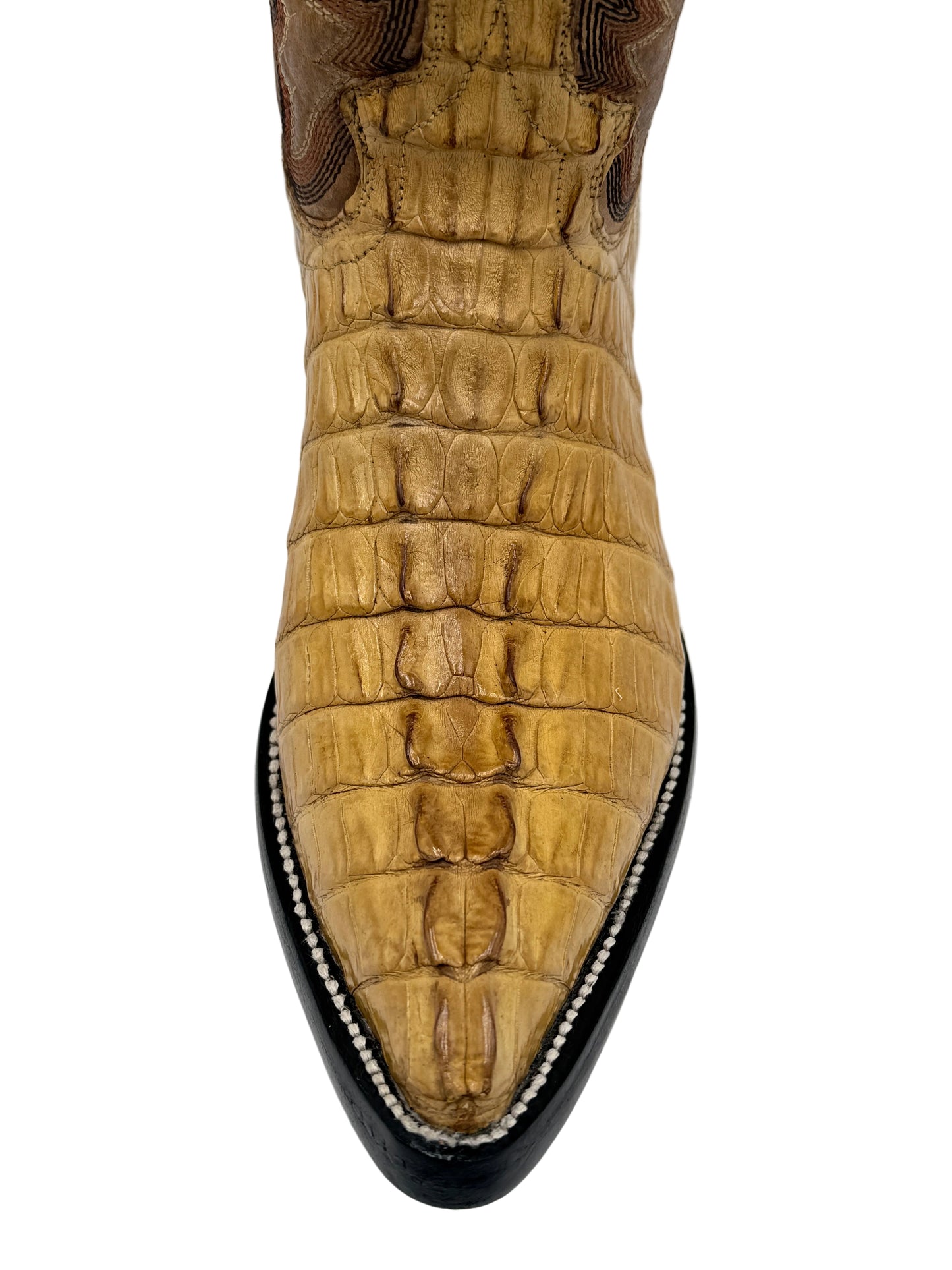 Men’s Exotic Caiman Tail Cowboy Boots – Butter Beige | Handcrafted Exotic Leather |  Hector Boots